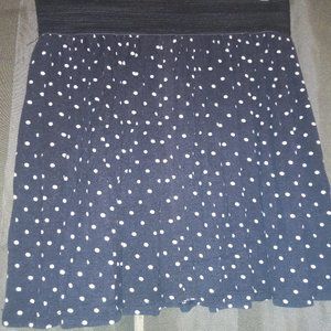 Black Mini Skirt with White Polka Dots